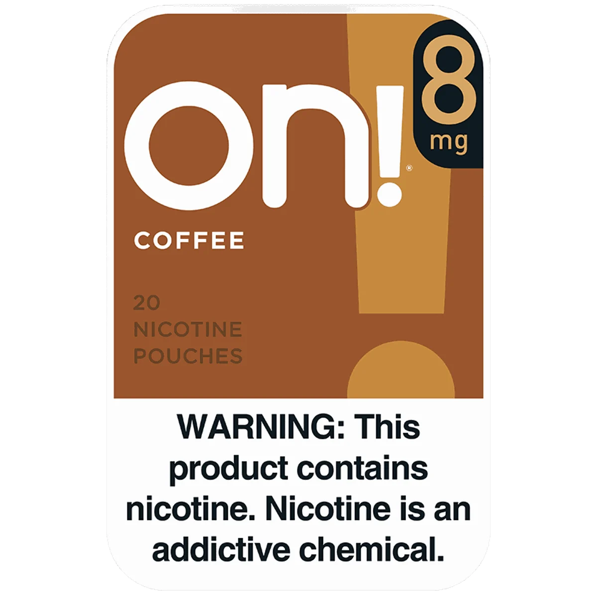 Pochettes de nicotine On! Coffee 8mg